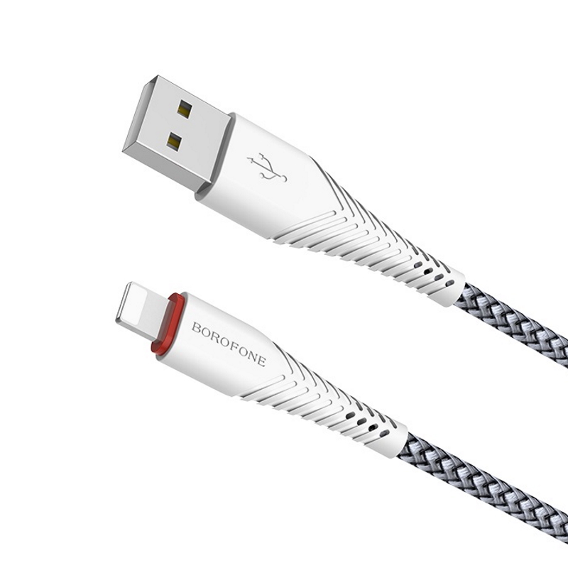 Кабель USB - Lightning / Borofone BX25 / 1M / Белый