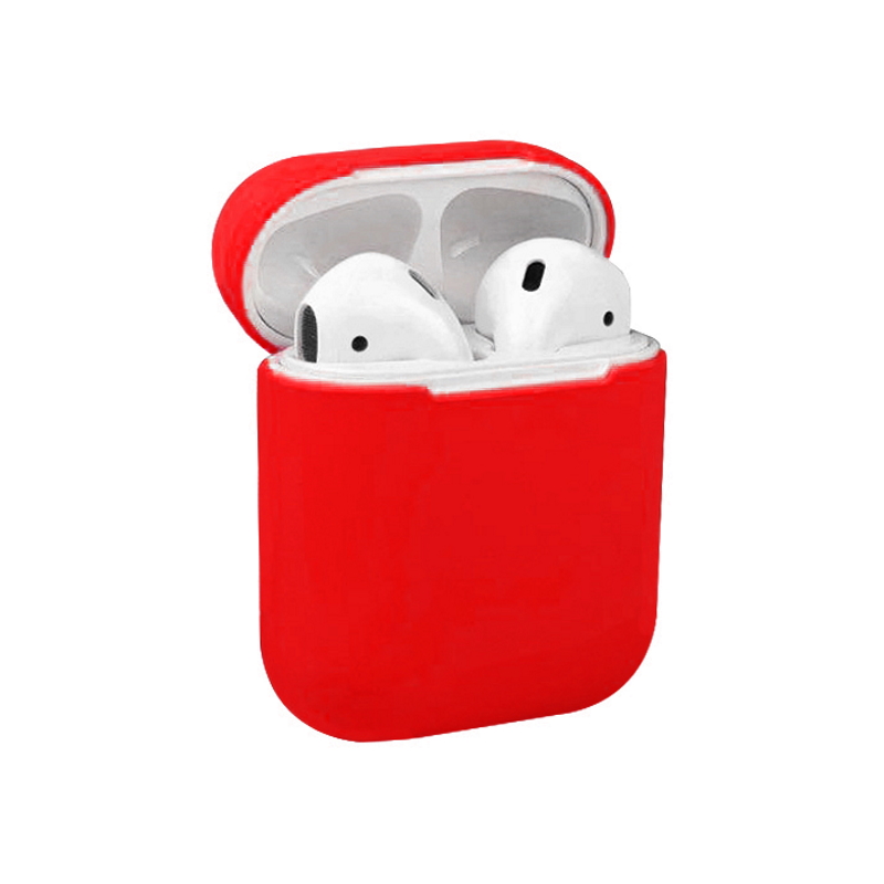 Чехол AirPods 1/2 Silicone Case Red Red (Красный)