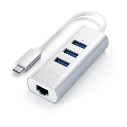 Адаптер Satechi Type-C  2 in 1 Port 3-USB-A Silver