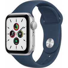 Apple Watch SE 40mm Silver Aluminum Case / Abyss Blue Sport Band