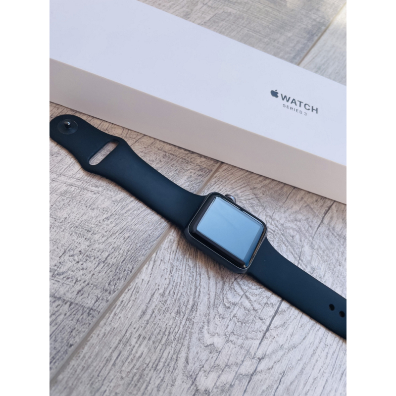 Apple watch s3 38mm shop space gray aluminum with black