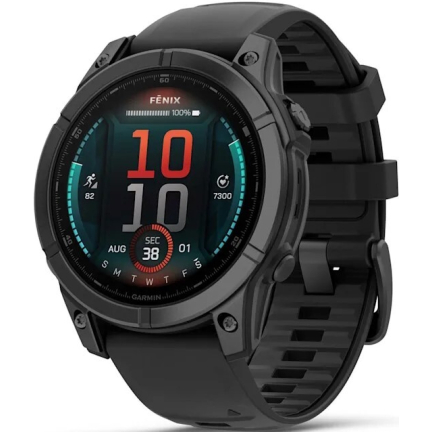 Garmin Fenix E AMOLED 47mm Black / Black Silicone Band (010-03025-01 | 010-03025-13)