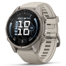 Garmin Fenix 9 43mm Titanium/Fog Gray Silicone Band (010-04761-01)
